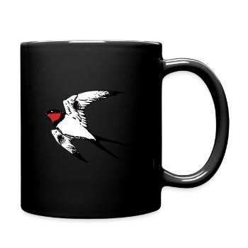 swallow 3 Color - Full Colour Mug - black - Right