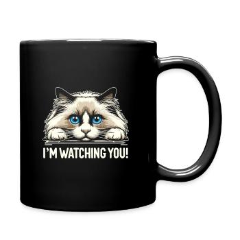 Ich beobachte dich Ragdoll Katze Liebhaber Ragdolls Katzen - Tasse einfarbig - Schwarz - Rechts