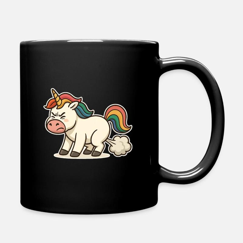 Ein Pupsendes Einhorn - Tasse einfarbig - Schwarz