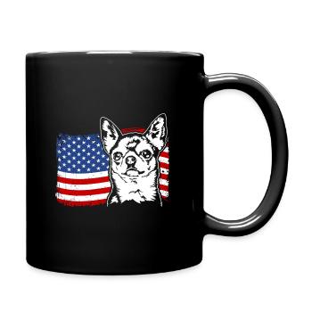 Chihuahua US Amérique Drapeau Chiens Chien Wilsigns - Mug uni - noir - Droite