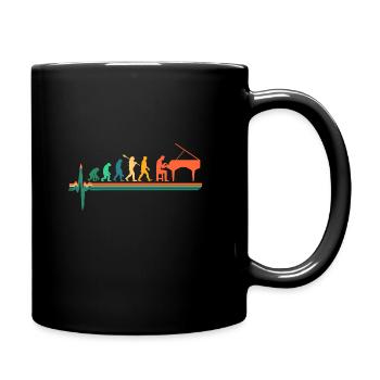Klavier Evolution - Tasse einfarbig - Schwarz - Rechts