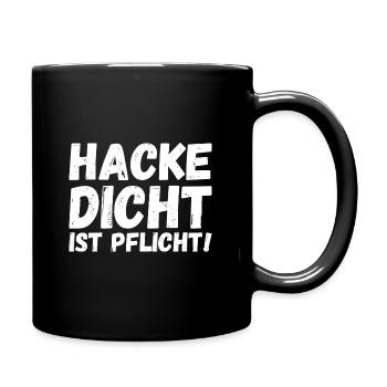 Lustiger Trinkspruch Alkohol Bier Saufen Party - Tasse einfarbig - Schwarz - Rechts