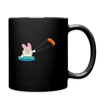 Kitesurfen - Tasse einfarbig - Schwarz - Rechts
