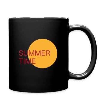 Summer Time - Tasse einfarbig - Schwarz - Rechts