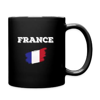 France Flag French Flag French - Full Colour Mug - black - Right