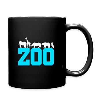 Retro Graphic Animal Keeper Zoo Keeper Animal Love - Tasse einfarbig - Schwarz - Rechts