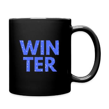 Winter - Tasse einfarbig - Schwarz - Rechts