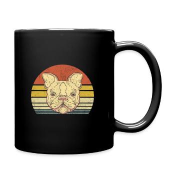 Bouledogue français rétro Frenchie Dog Lover - Mug uni - noir - Droite