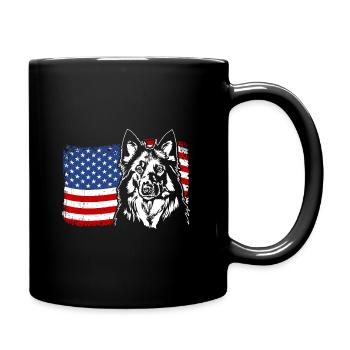 Chodský Pes US Amérique Drapeau Chiens Chien Wilsigns - Mug uni - noir - Droite