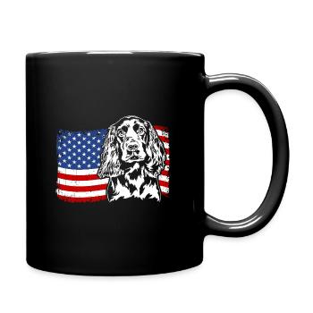 Boykin Epagneul US Amérique Flag Dogs Wilsigns - Mug uni - noir - Droite