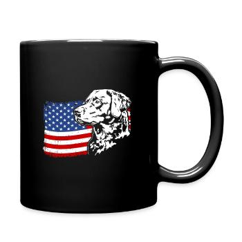 Chesapeake Bay Retriever Drapeau de l’Amérique des États-Unis Wilsigns - Mug uni - noir - Droite
