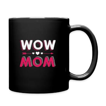 Wow maman mère cadeau de fête des mères - Mug uni - noir - Droite