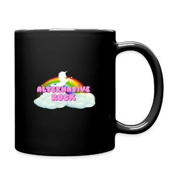 Alternative Rock Rainbow Unicorn - Full Colour Mug - black - Right