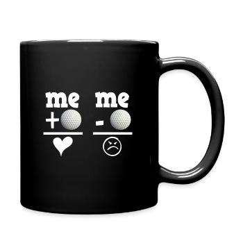 Golfball Mathematik Lehrer Rechnung Geschenkidee - Tasse einfarbig - Schwarz - Rechts