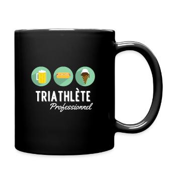 Triathlète professionnel - Mug uni - noir - Droite