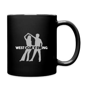 West Coast Swing Paartanz Design - Tasse einfarbig - Schwarz - Rechts