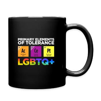 Primary Elements Of Tolerance Lgbtq Bisexual Lesbi - Tasse einfarbig - Schwarz - Rechts