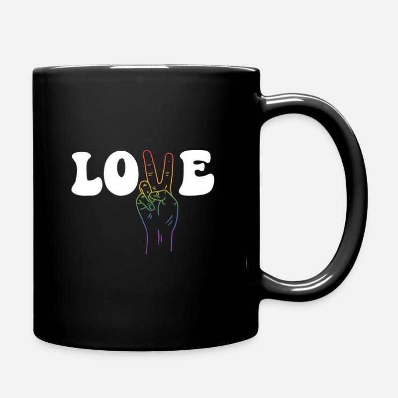 Equality Gay Pride Lgbtq Rainbow Transgender Bisex - Tasse einfarbig - Schwarz