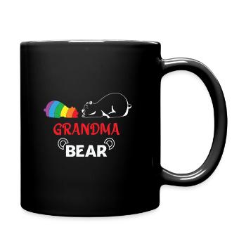 LBGT Flag Gay Pride Humain Grand-mère Ours - Mug uni - noir - Droite