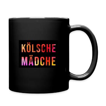 Kölsche Mädche aus Köln - Tasse einfarbig - Schwarz - Rechts