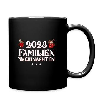 WEIHNACHTSOUTFIT FAMILIE RENTIER GRAFIK - Tasse einfarbig - Schwarz - Rechts