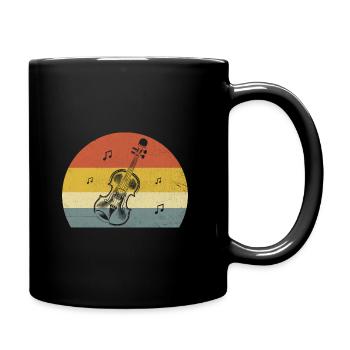 Rétro Violon Instrument Violoniste Violon Violon - Mug uni - noir - Droite