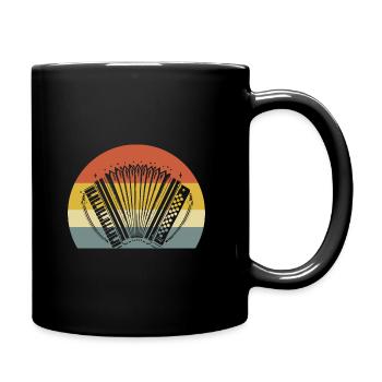 Retro Accordion Instrument Accordions Accordionist - Full Colour Mug - black - Right