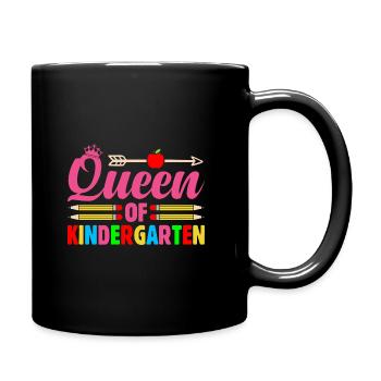 Queen Of Kindergarten School Teacher Students - Full Colour Mug - black - Right