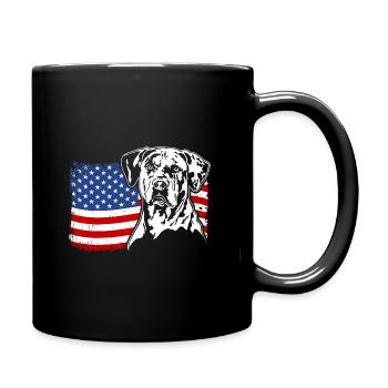 Catahoula Chien Léopard Amérique Drapeau Chiens Wilsigns - Mug uni - noir - Droite