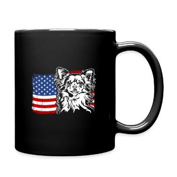 Chihuahua US Amérique Drapeau Chiens Chien Wilsigns - Mug uni - noir - Droite