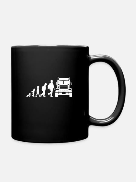 Evolution du camionneur - Mug uni - noir