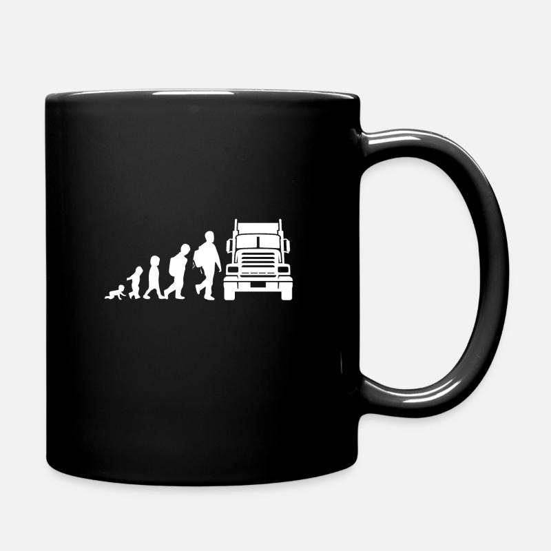 Trucker Evolution - Full Colour Mug - black
