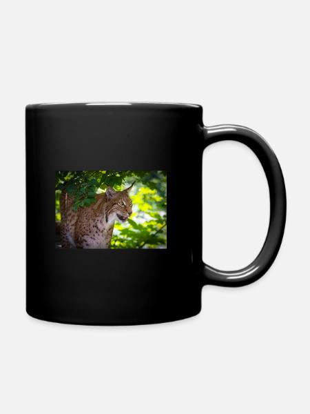 Luchs - Tasse einfarbig - Schwarz
