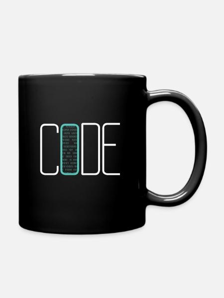 Coding Coder Developer Computer Nerd Quote - Tasse einfarbig - Schwarz