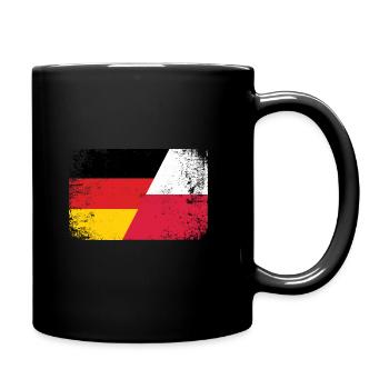 Poland Germany Polish Flag Polska Gift - Full Colour Mug - black - Right