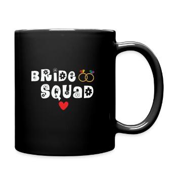 LBGT Flag Gay Pride Human Vintage Rainbow - Full Colour Mug - black - Right