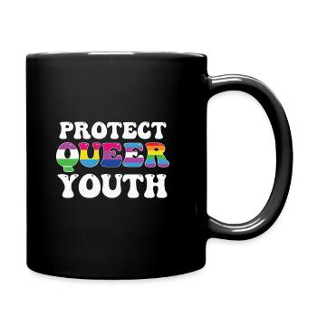 LBGT Flag Gay Pride Human Vintage Rainbow - Tasse einfarbig - Schwarz - Rechts