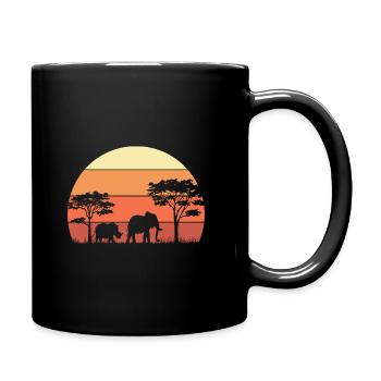 Retro Graphic Animal Keeper Zoo Keeper Animal Love - Tasse einfarbig - Schwarz - Rechts