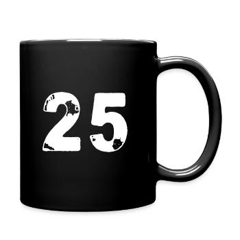 25 Number jersey - Full Colour Mug - black - Right
