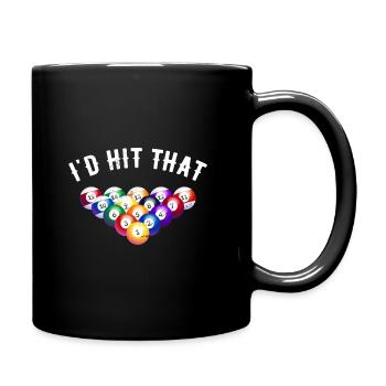 Id Hit That Billard Player Pool Billard Snooker Po - Full Colour Mug - black - Right