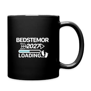 Bedstemor 2027 dänisch Ich werde Oma - Tasse einfarbig - Schwarz - Rechts