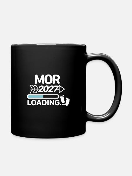 Mor 2027 Danish Pregnancy Announcement - Full Colour Mug - black