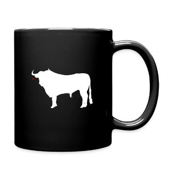 Darts Bullseye lustig - Tasse einfarbig - Schwarz - Rechts