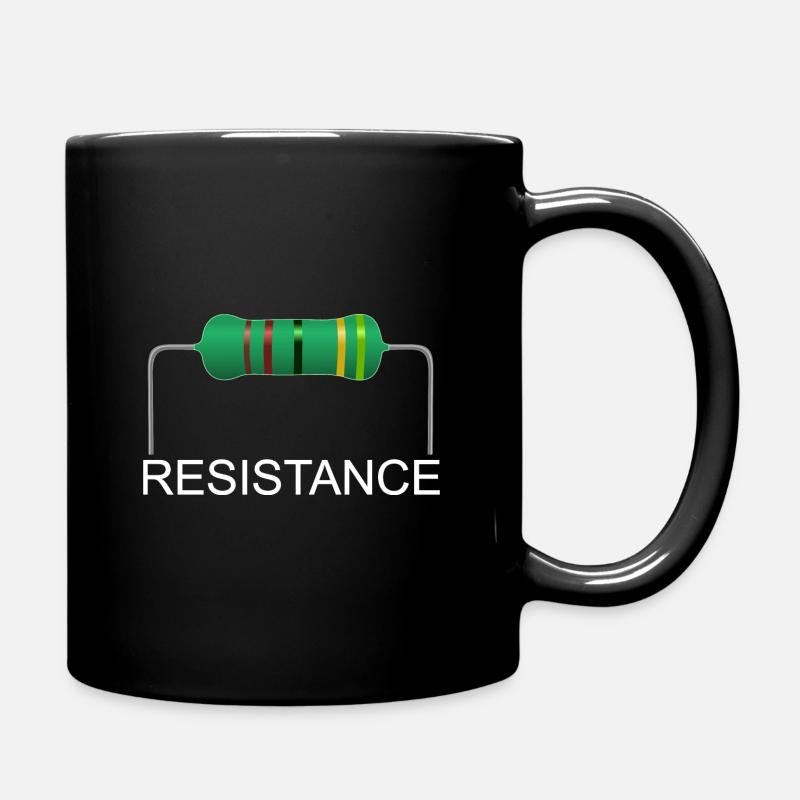 Widerstand, 33 Ohm, Resistance, Elektrotechnik - Tasse einfarbig - Schwarz