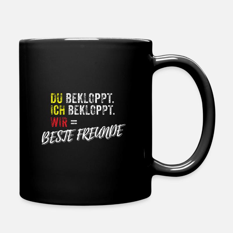 Bekloppte beste Freunde - Tasse einfarbig - Schwarz