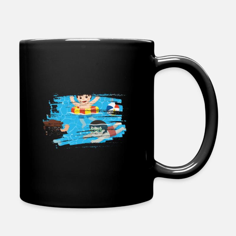 Schwimmen - Tasse einfarbig - Schwarz