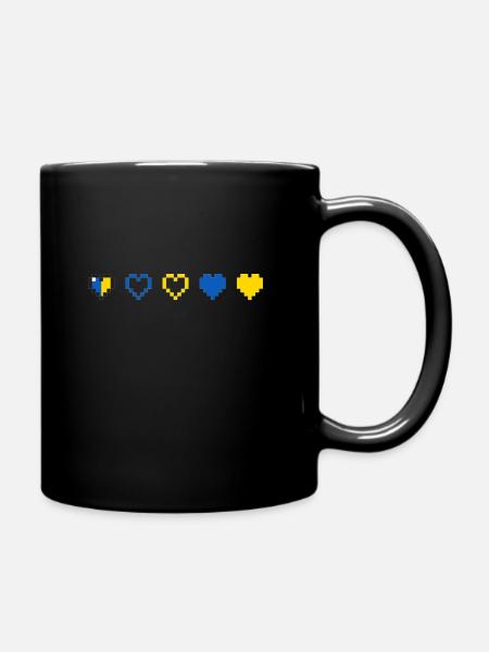 Ukrainian Heart - Full Colour Mug - black
