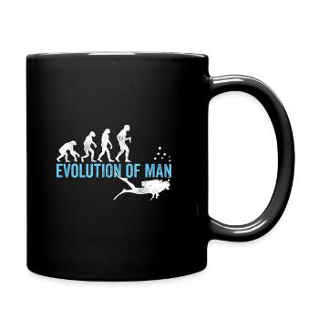 Evolution Graphic Diver Diving Scuba Diver Apnoe S - Tasse einfarbig - Schwarz - Rechts