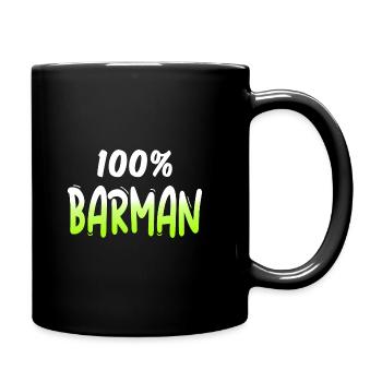 BARMAN BARMAID 100 HUMOUR - Mug uni - noir - Droite