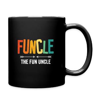 Funcle Der Spaß Onkel Familie Onkel Nichte Neffe - Tasse einfarbig - Schwarz - Rechts